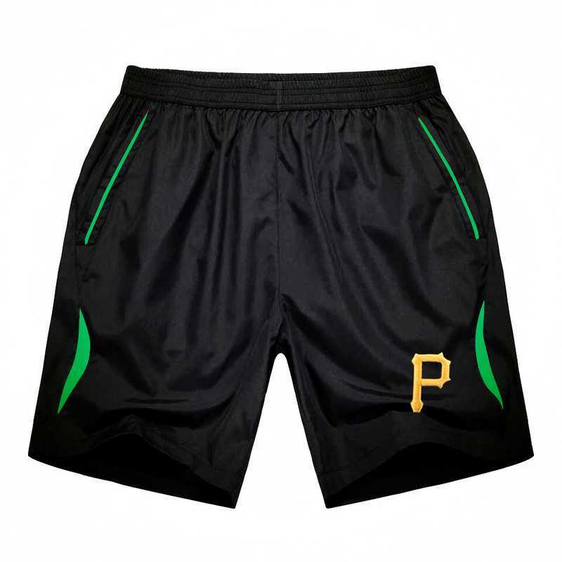 Men's Pittsburgh Pirates Black Green Stripe MLB Shorts,We sell and wholesale Men's Pittsburgh Pirates Black Green Stripe MLB Shorts on line form chian!